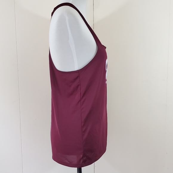 Victoria's Secret Pink burgundy racerback tank top Women's size small - Picture 4 of 7